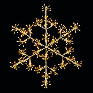 Pin Wire Snowflake 40cm Warm White