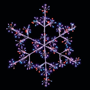 Pin Wire Snowflake 40cm Rainbow